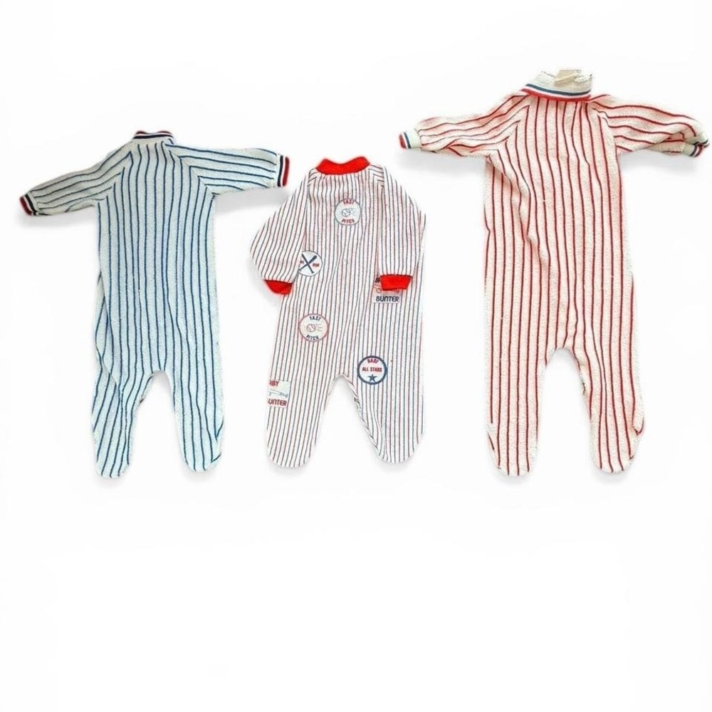 Vintage sportcore baby boys  pajamas baseball theme bundle - Picture 2 of 8
